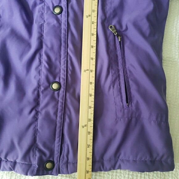 VINTAGE Slalom Full Zip Jacket Purple Coat Snow Skiing Women's Size L - Picture 9 of 12